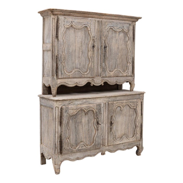 19th Century France Antique White Wood Storage Cabinets & Cupboards For Sale