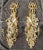 Antique Italian hand-carved, three-light giltwood sconce, 19th or early 20th century. A long and elaborate Italian-style...