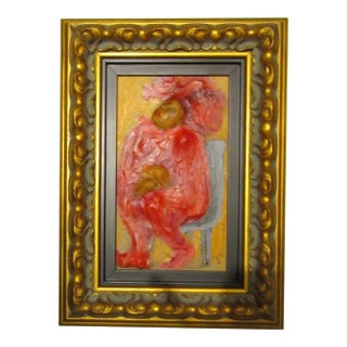 Mark Kanovich Terra-Cotta and Acrylic Painting Wood Panel Signed Dated 2012 Coa For Sale