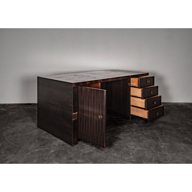 Art Deco Desk in Mahogany by Bruno Paul for Veb Deutsche Werkstätten Hellerau, 1930s For Sale - Image 14 of 18
