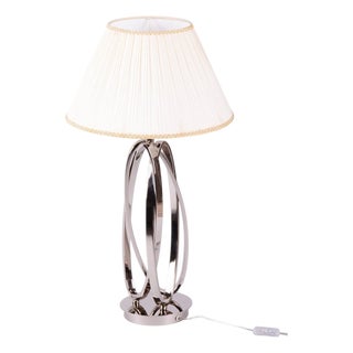 Art Deco Table Lamp in Chromed Metal by Mauro Ferretti, Italy, 1920s For Sale