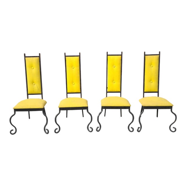 Post Modern Wrought Iron Chairs - Set of 4 For Sale