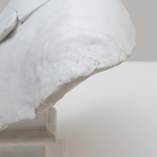 1900s French Bisque Porcelain Bust of Man For Sale - Image 14 of 18