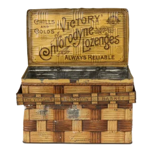 Easy 1900s English "Picnic Basket" Advertising Tin