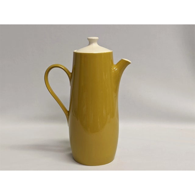Contemporary Vintage Mustard Coffee or Tea Server For Sale - Image 3 of 11
