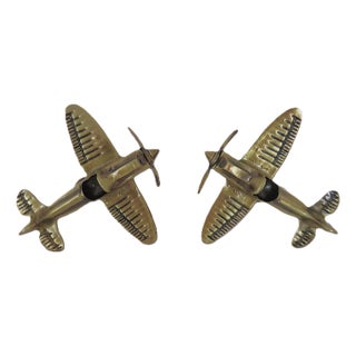 Pair of Airplane Lamp Finials For Sale