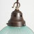1930s Antique Light Blue Tint Pendant from Holophane, 1930s For Sale - Image 5 of 9