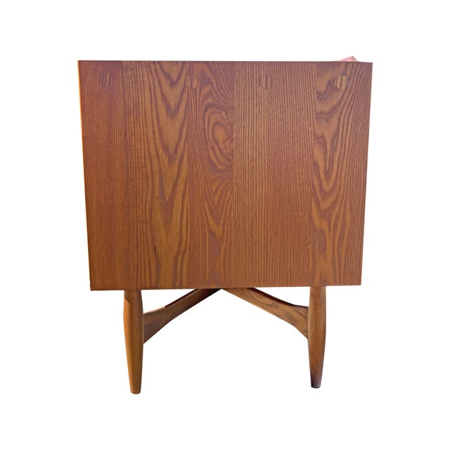 Vintage Mid Century Modern Oak Floating Nightstands or End Tables, A Pair For Sale - Image 9 of 9