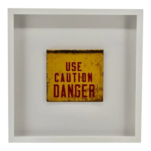 Real Vintage, "Danger" Sign, Framed For Sale