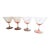 Vintage Blush Pink Depression Sherbet or Champagne Glasses- Set of 4 For Sale