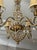 Metal Vintage 1960s Regency Six Arm Chandelier With Gilt Iron and Crystal Beads For Sale - Image 7 of 13