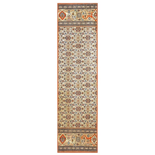 Condition: Vintage Circa: 1980s Origin: Persia Design: Tabriz Taba Tabai Actual size: 2'7" x 9'6" Thickness: 1/4" Color:...
