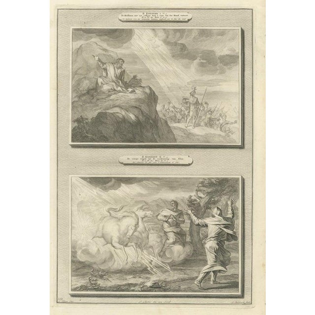 Pieter Mortier, Fire from Heaven and Elijah's Chariot of Fire, Pieter 1700, Engraving For Sale - Image 12 of 12