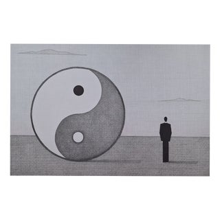 Joanna Wiszniewska Domańska, Harmony of Opposites, Yin-Yang, 2024, Etching & Paper For Sale