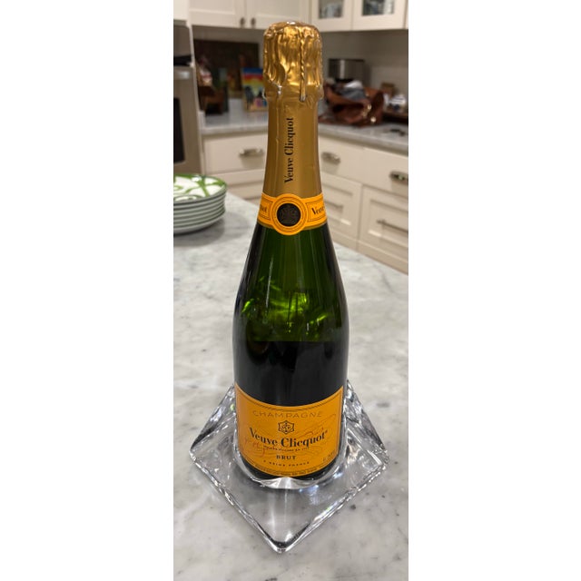 Modern Vintage Crystal Wine Coaster Designed by Tord Kjellström, Sweden. Bar Cart Glam, Vintage Barware, Palm Beach Regency & Grandmillennial- See Pics! For Sale - Image 3 of 7