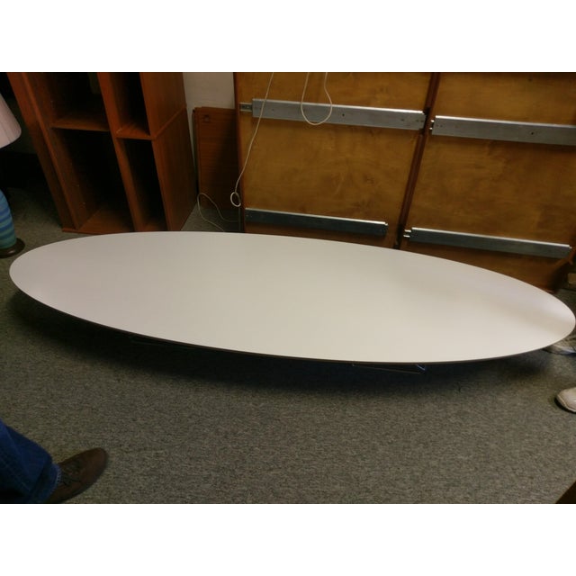 Highly sought after, vintage Eames Elliptical Table (ETR), also known as the surfboard table, in mint condition. White...