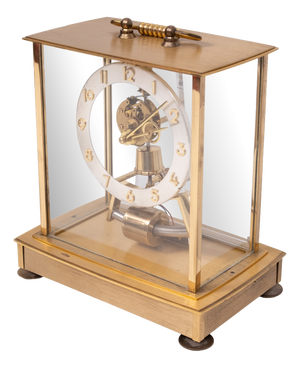 Kundo Brass Electromagnetic Mantel Clock, Germany, 1950s