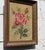 Vintage Embroidered Picture Rose in Golden Frame For Sale - Image 3 of 18