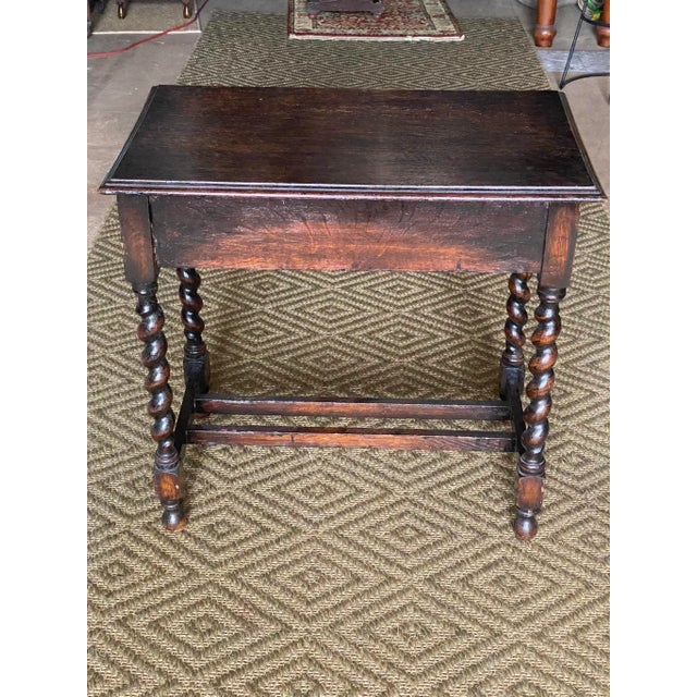 Late 19th Century English Oak Side Table For Sale - Image 4 of 13