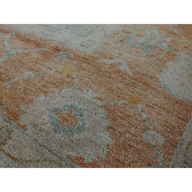 Beige Oushak Luxury Rug For Sale - Image 8 of 18
