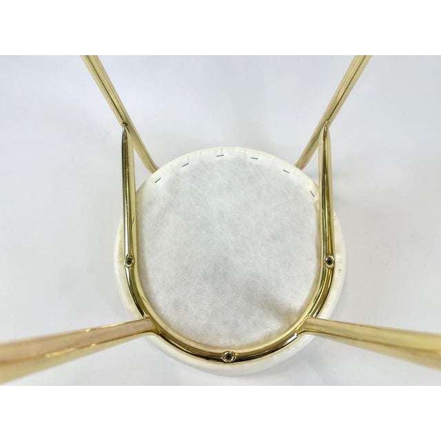 Vintage Italian Gilded Stool, 1980s For Sale - Image 4 of 8