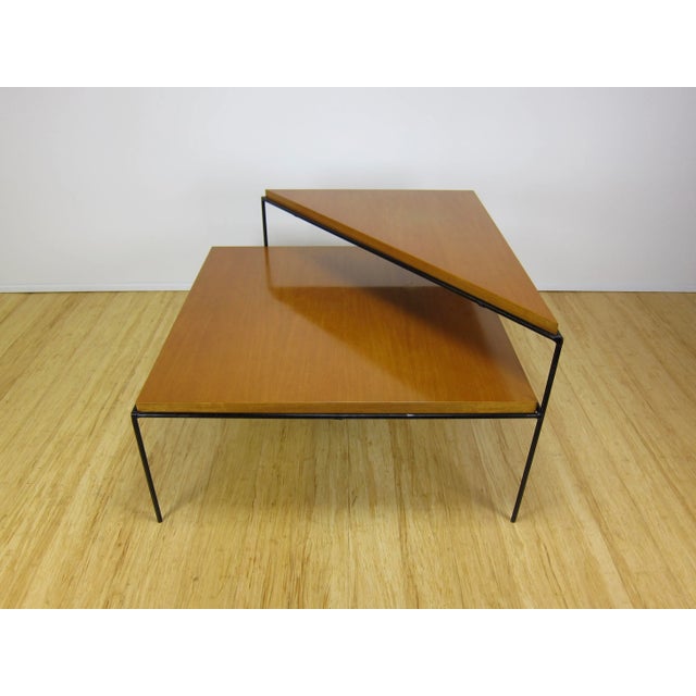 Mid-Century Modern 1950s Vintage Paul McCobb for Directional Two-Tier Corner Table For Sale - Image 3 of 11