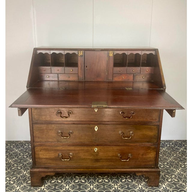 Georgian Mahogany Bureau, Mid -18th Century For Sale - Image 18 of 18