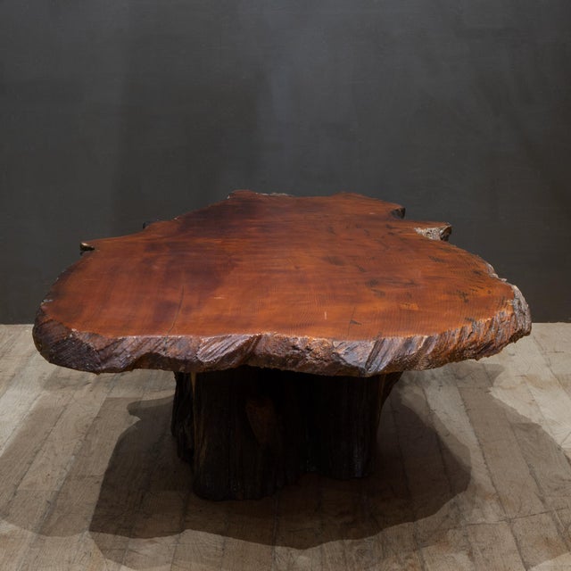 Mid 20th Century Vintage Live Edge Redwood Burl Coffee Table c.1960 For Sale - Image 5 of 11