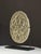 Beautiful septaria nodule cross-section on a metal stand. Septaria nodules are fossilized mud bubbles and are about 50 to...