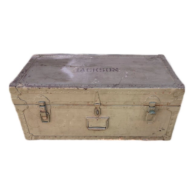 1950s Vintage Army Locker/Chest For Sale