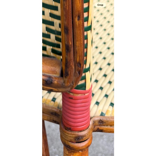 Vintage French Bistro Bent Bamboo Side Chair For Sale - Image 10 of 12