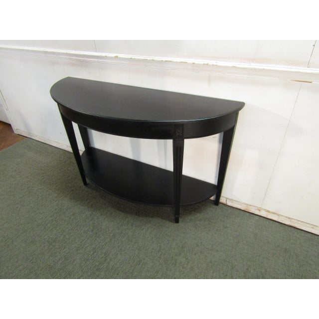 Ethan Allen New Country Black Finish Console Table Chairish