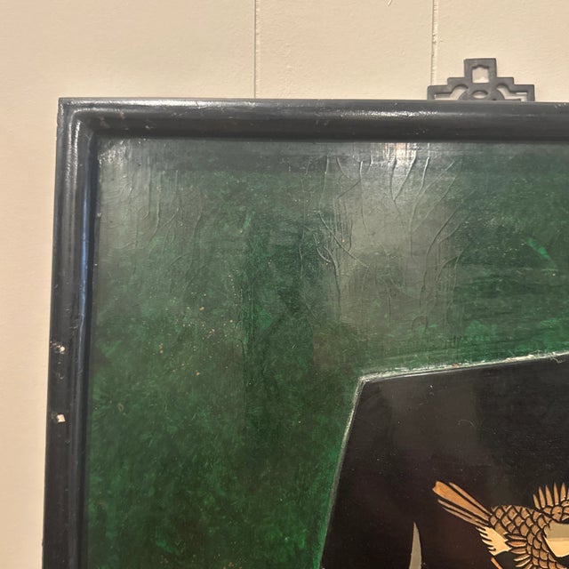 1970s Lacquered Relief of Birds at a Pond For Sale In Charleston - Image 6 of 7