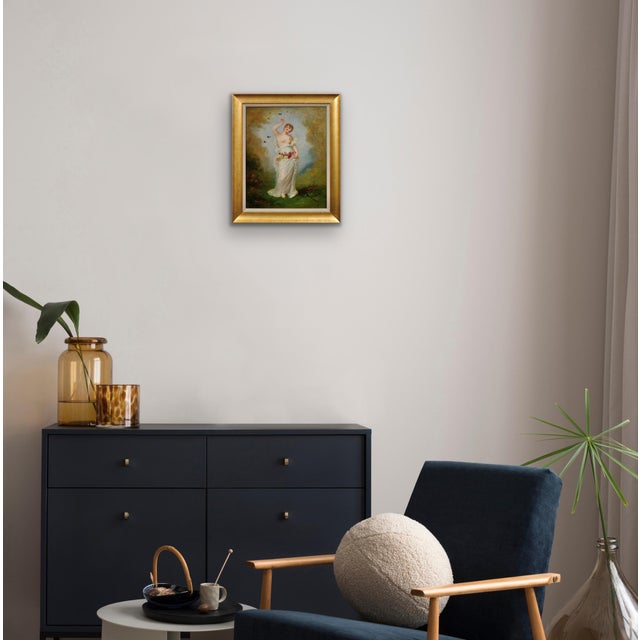 Andre Charles Voillemot, Allegory of Summer, 1860s, Oil Painting, Framed For Sale - Image 13 of 18