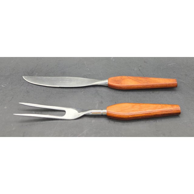 Mid-Century Modern Mid 20th Century Fleetwood Carving Utensils, a Pair For Sale - Image 3 of 8