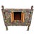 Authentic vintage colorful Damchiya storage chest from north India. Traditional details with colorful carved wood flowers,...