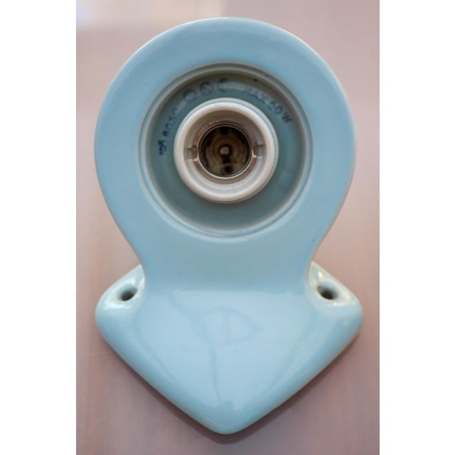 Large Mid-Century Modern Pale Blue Bathroom Sconce from Ifö For Sale - Image 13 of 15