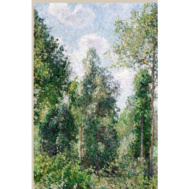 Camille Pissarro Vintage French Impressionist Art Print – Green Tree Landscape by Camille Pissarro, 24" X 32" For Sale - Image 4 of 8