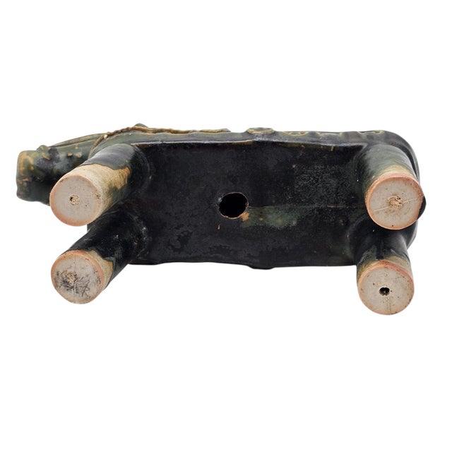 Chinese Sancai Style Drip Glaze Ceramic Horse Figure Ocarina 10.5" For Sale - Image 12 of 12