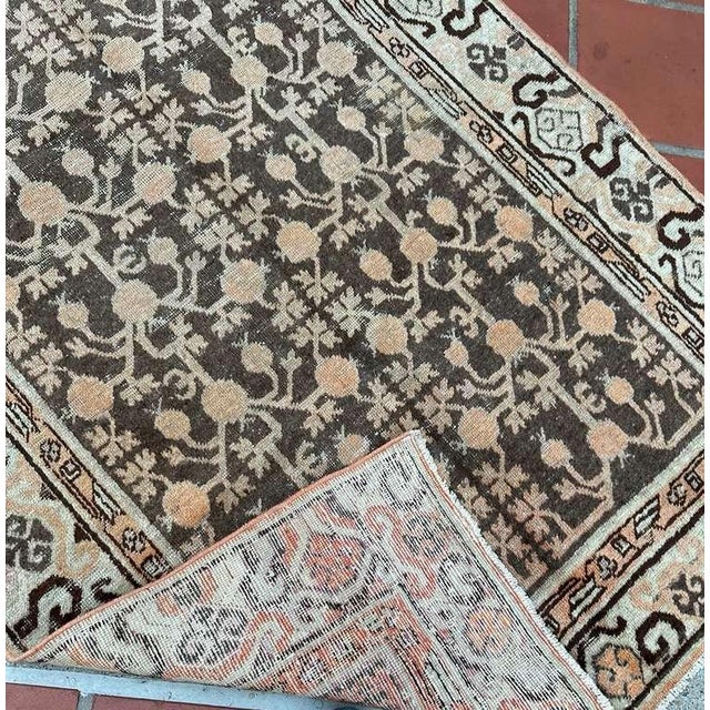 Antique Khotan Rug – Pomegranate Design | 4x8 For Sale - Image 4 of 4