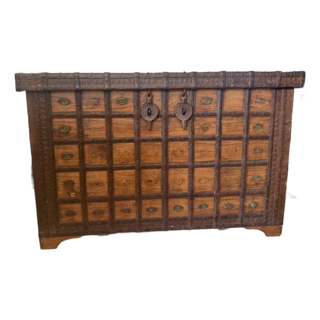 Vintage Indian Storage Chest For Sale