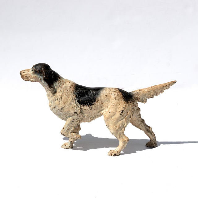 Painted Cast Iron Hunting Dog, English, Circa 1900 For Sale - Image 4 of 7