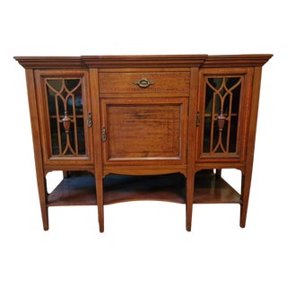 English Mahogany Display Buffet, 1920s For Sale