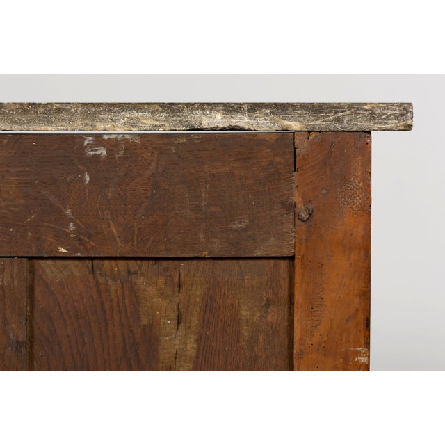 Early 19th Century French Louis XVI Walnut Buffet With Marble Top For Sale - Image 17 of 18