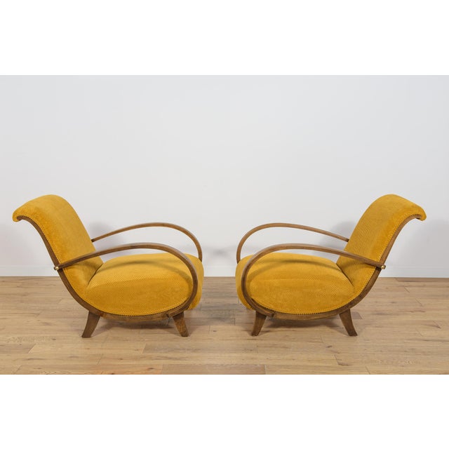 1930s Art Deco Armchairs, Poland, 1930s, Set of 2 For Sale - Image 5 of 18