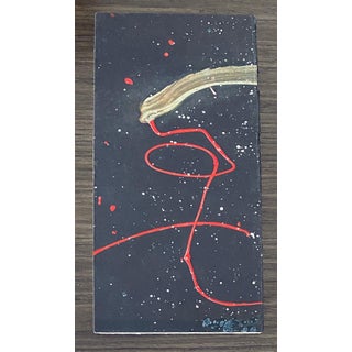 Don Ahn, Gestural Abstraction, Miniature Abstract Expressionist Korean Modernist Painting, 2002 For Sale