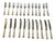 Russell Pattern Twelve-Piece Silver-Plated Dessert Knife and Fork Set by Mappin & Webb, Set of 24 For Sale
