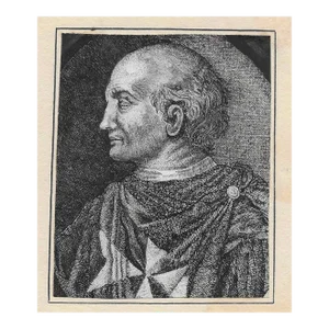 Antique Old Master Drawing of Blessed Gerard by Walcott