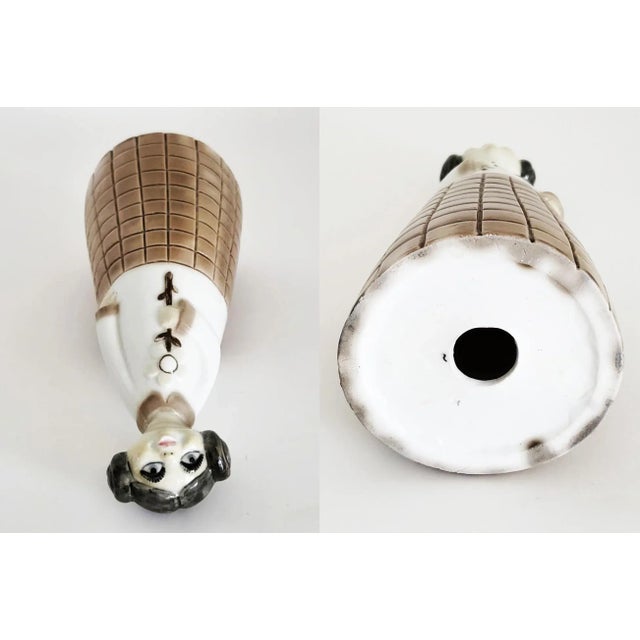 !960s Swedish Porcelain Girl With Flower Figurine For Sale - Image 9 of 11