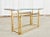 Milo Baughman Milo Baughman Style Mid-Century Gold Brass and Glass Console For Sale - Image 4 of 13